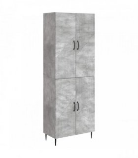 vidaXL Cabinet Set 2 pcs 66 x 34.5 x 89.5 cm Engineered Wood — Colour: Concrete grey