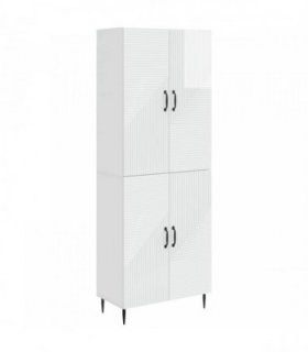 vidaXL Cabinet Set 2 pcs 66 x 34.5 x 89.5 cm Engineered Wood — Colour: High gloss white