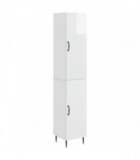 vidaXL Cabinet Set 2 pcs High Gloss White 33 x 34.5 x 89.5 cm
