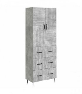 vidaXL Cabinet Set 2 pcs Concrete Grey 66 x 34.5 x 90 cm — V0672185227