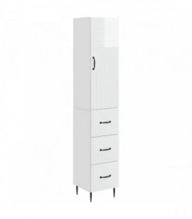 vidaXL Cabinet Set 2 pcs High Gloss White 33 x 34.5 x 90 cm