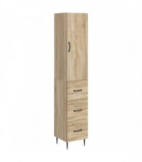 vidaXL Cabinet Set 2 pcs Sonoma Oak 33 x 34.5 x 90 cm Engineered Wood