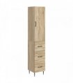 vidaXL Cabinet Set 2 pcs Sonoma Oak 33 x 34.5 x 90 cm Engineered Wood