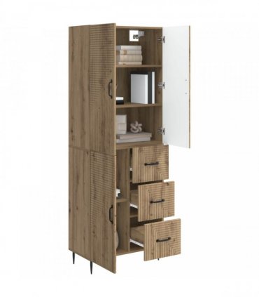 vidaXL Cabinet Set 2 pcs Artisan Oak 66 x 34.5 x 89.5 cm