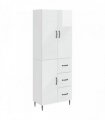 vidaXL Cabinet Set 2 pcs High Gloss White 66 x 34.5 x 89.5 cm