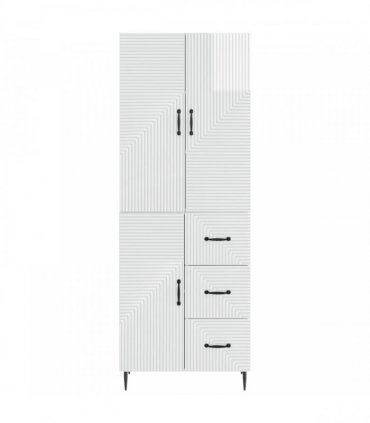 vidaXL Cabinet Set 2 pcs High Gloss White 66 x 34.5 x 89.5 cm