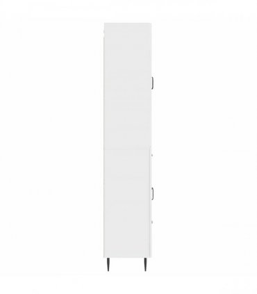 vidaXL Cabinet Set 2 pcs High Gloss White 66 x 34.5 x 89.5 cm
