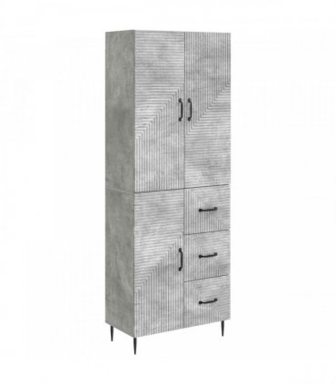 vidaXL Cabinet Set 2 pcs Concrete Grey 66 x 34.5 x 89.5 cm