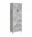 vidaXL Cabinet Set 2 pcs Concrete Grey 66 x 34.5 x 89.5 cm