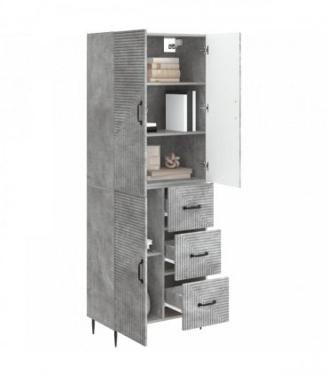 vidaXL Cabinet Set 2 pcs Concrete Grey 66 x 34.5 x 89.5 cm