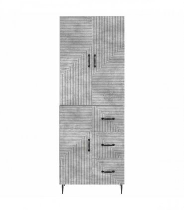 vidaXL Cabinet Set 2 pcs Concrete Grey 66 x 34.5 x 89.5 cm