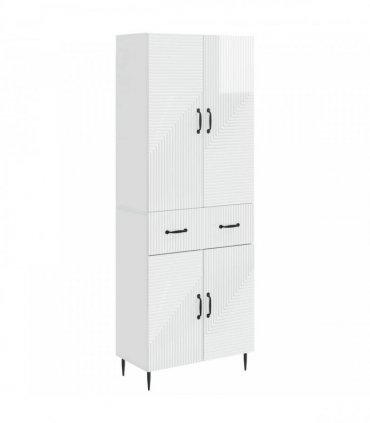 vidaXL Cabinet Set 2 pcs High Gloss White 66 x 34.5 x 89.5 cm — V0672185250