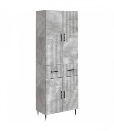 vidaXL Cabinet Set 2 pcs Concrete Grey 66 x 34.5 x 89.5 cm — V0672185254