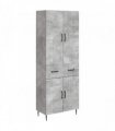 vidaXL Cabinet Set 2 pcs Concrete Grey 66 x 34.5 x 89.5 cm — V0672185254
