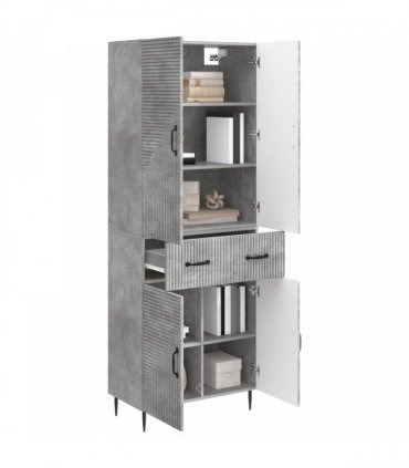 vidaXL Cabinet Set 2 pcs Concrete Grey 66 x 34.5 x 89.5 cm — V0672185254