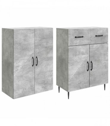 vidaXL Cabinet Set 2 pcs Concrete Grey 66 x 34.5 x 89.5 cm — V0672185254
