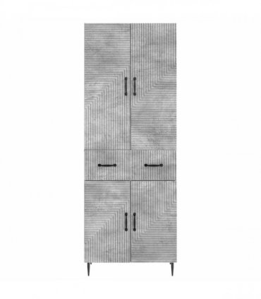 vidaXL Cabinet Set 2 pcs Concrete Grey 66 x 34.5 x 89.5 cm — V0672185254