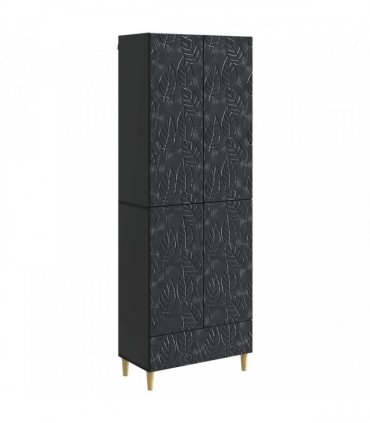 vidaXL Cabinet Set 2 pcs Black Engineered Wood