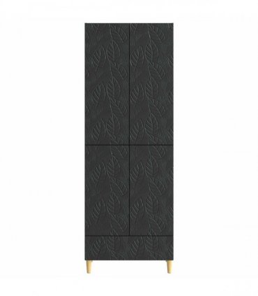 vidaXL Cabinet Set 2 pcs Black Engineered Wood