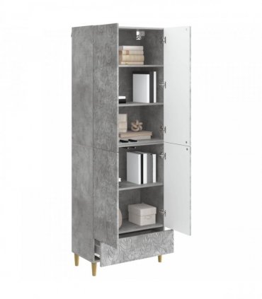 vidaXL Cabinet Set 2 pcs Concrete Grey Engineered Wood