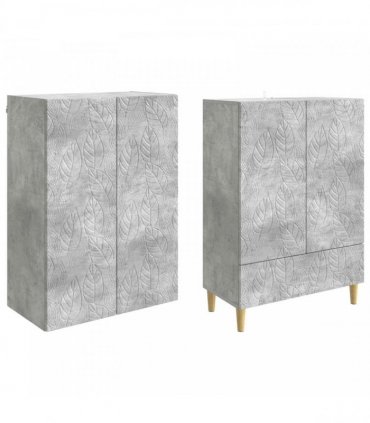 vidaXL Cabinet Set 2 pcs Concrete Grey Engineered Wood