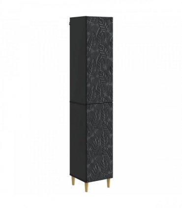 vidaXL Cabinet Set 2 pcs Black Engineered Wood — V0672185268