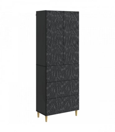 vidaXL Cabinet Set 2 pcs Black 66 x 34.5 x 90 cm Engineered Wood — V0672185273