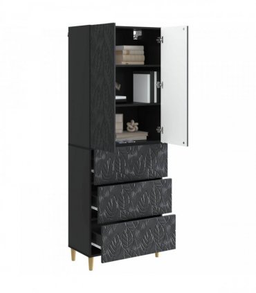 vidaXL Cabinet Set 2 pcs Black 66 x 34.5 x 90 cm Engineered Wood — V0672185273