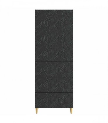 vidaXL Cabinet Set 2 pcs Black 66 x 34.5 x 90 cm Engineered Wood — V0672185273