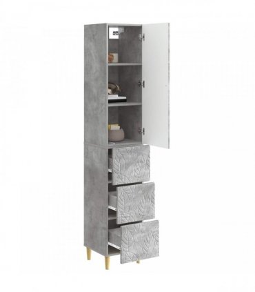 vidaXL Cabinet Set 2 pcs Concrete Grey 33 x 34.5 x 90 cm — V0672185281
