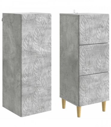 vidaXL Cabinet Set 2 pcs Concrete Grey 33 x 34.5 x 90 cm — V0672185281