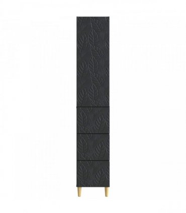vidaXL Cabinet Set 2 pcs Black 33 x 34.5 x 90 cm Engineered Wood