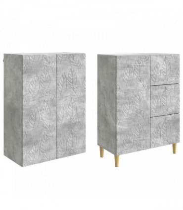 vidaXL 2 pcs Concrete Grey