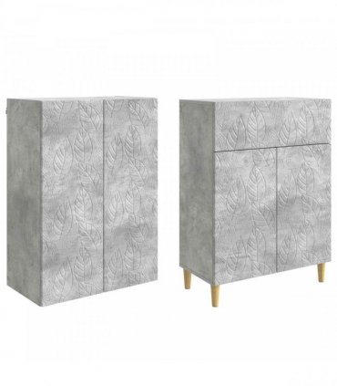 vidaXL Cabinet Set 2 pcs Concrete Grey Engineered Wood — V0672185295