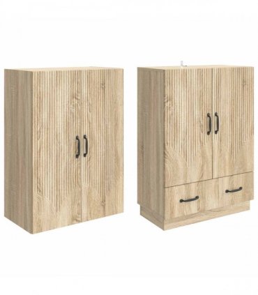 vidaXL Cabinet Set 2 pcs Sonoma Oak Engineered Wood