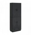 vidaXL Cabinet Set 2 pcs Black Engineered Wood — V0672185305