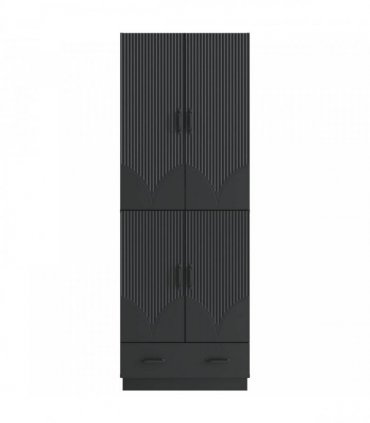 vidaXL Cabinet Set 2 pcs Black Engineered Wood — V0672185305