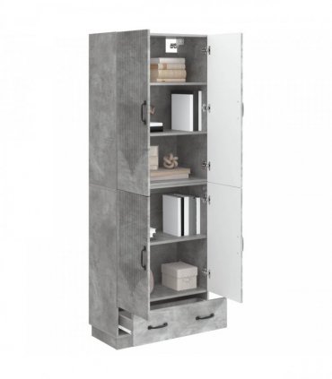 vidaXL Cabinet Set 2 pcs Engineered Wood — Colour: Concrete grey — V0672185310
