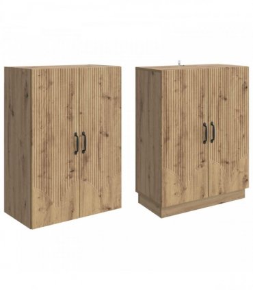 vidaXL Cabinet Set 2 pcs Artisan Oak Engineered Wood — V0672185314