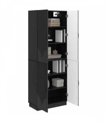 vidaXL Cabinet Set 2 pcs Black Engineered Wood — V0672185315