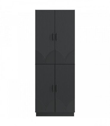vidaXL Cabinet Set 2 pcs Black Engineered Wood — V0672185315