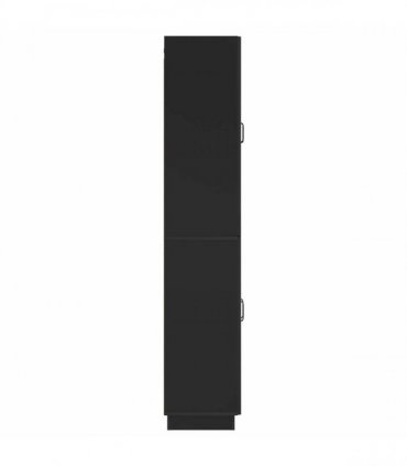 vidaXL Cabinet Set 2 pcs Black Engineered Wood — V0672185315