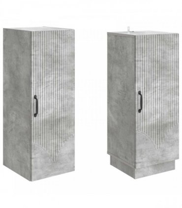 vidaXL Cabinet Set 2 pcs Concrete Grey Engineered Wood — V0672185324