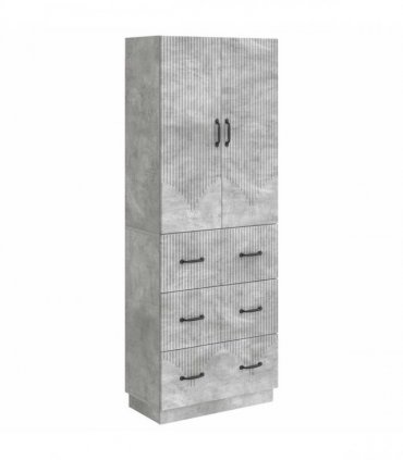 vidaXL Cabinet Set 2 pcs Concrete Grey 66 x 34.5 x 87 cm
