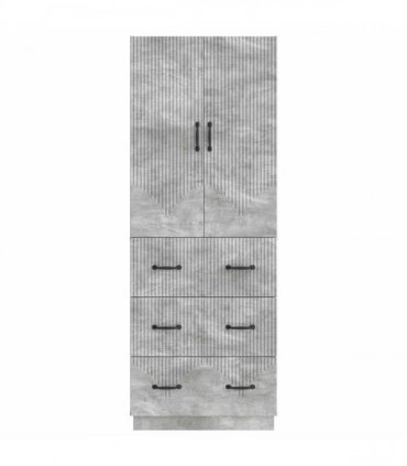 vidaXL Cabinet Set 2 pcs Concrete Grey 66 x 34.5 x 87 cm