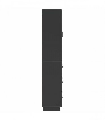 vidaXL Cabinet Set 2 pcs Black 66 x 34.5 x 87 cm Engineered Wood