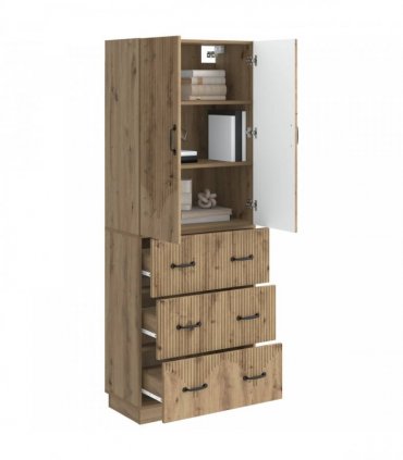 vidaXL Cabinet Set 2 pcs Artisan Oak 66 x 34.5 x 87 cm Engineered Wood