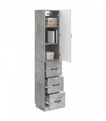 vidaXL Cabinet Set 2 pcs Concrete Grey 33 x 34.5 x 87 cm