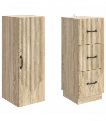 vidaXL Cabinet Set 2 pcs Sonoma Oak 33 x 34.5 x 87 cm Engineered Wood