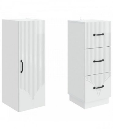 vidaXL Cabinet Set 2 pcs High Gloss White 33 x 34.5 x 87 cm